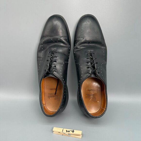 Allen Edmonds Fairfax Men\'s 8 Black Leather Comfort Shoes Lace Up Low Top